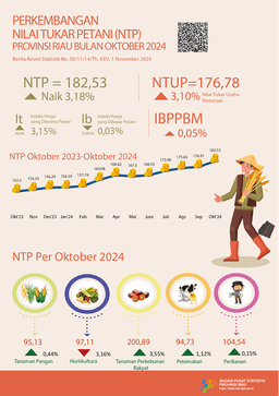 Perkembangan Nilai Tukar Petani Provinsi Riau Oktober 2024